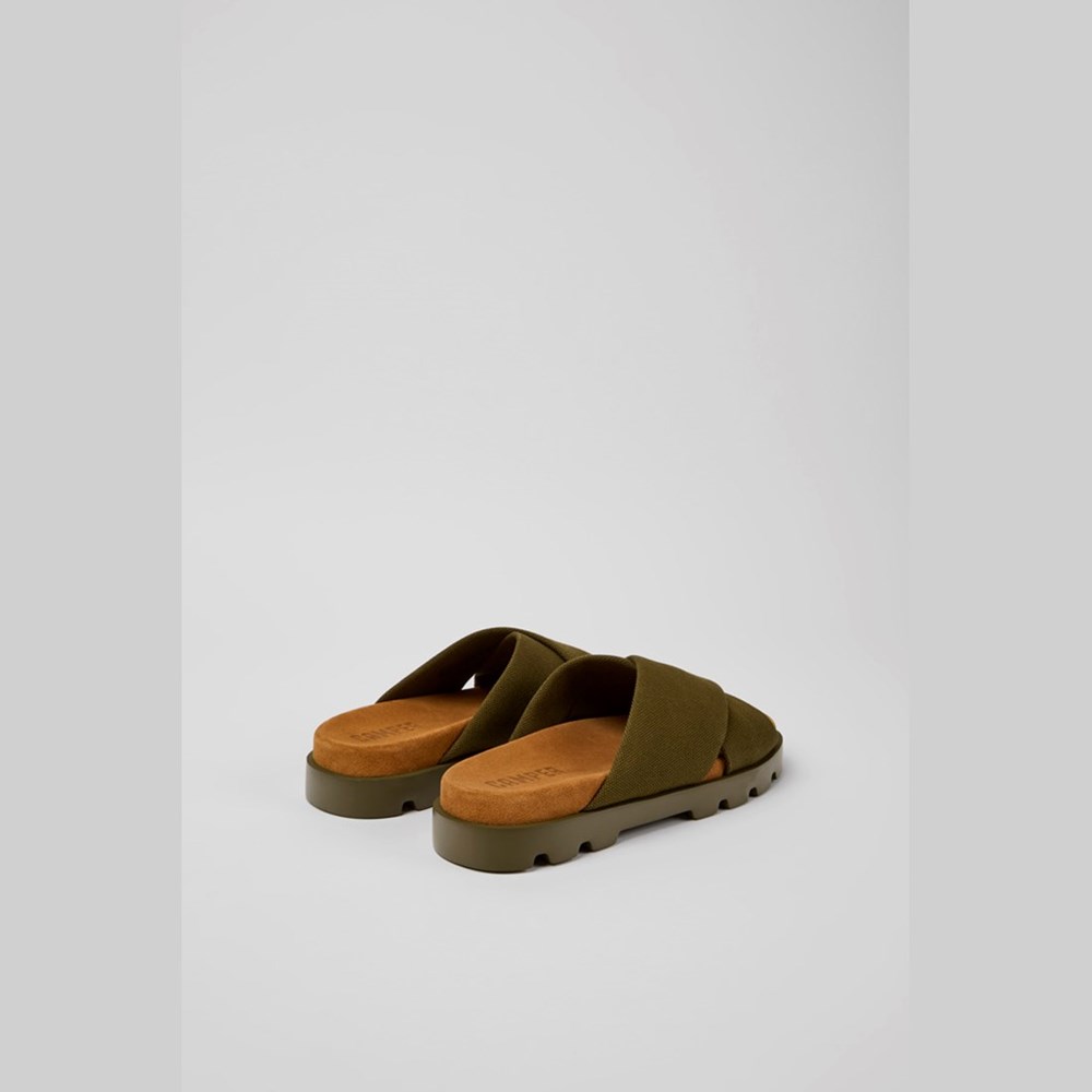 Camper Brutus Flate Sandaler Dame Grønn | PLVQK-2403