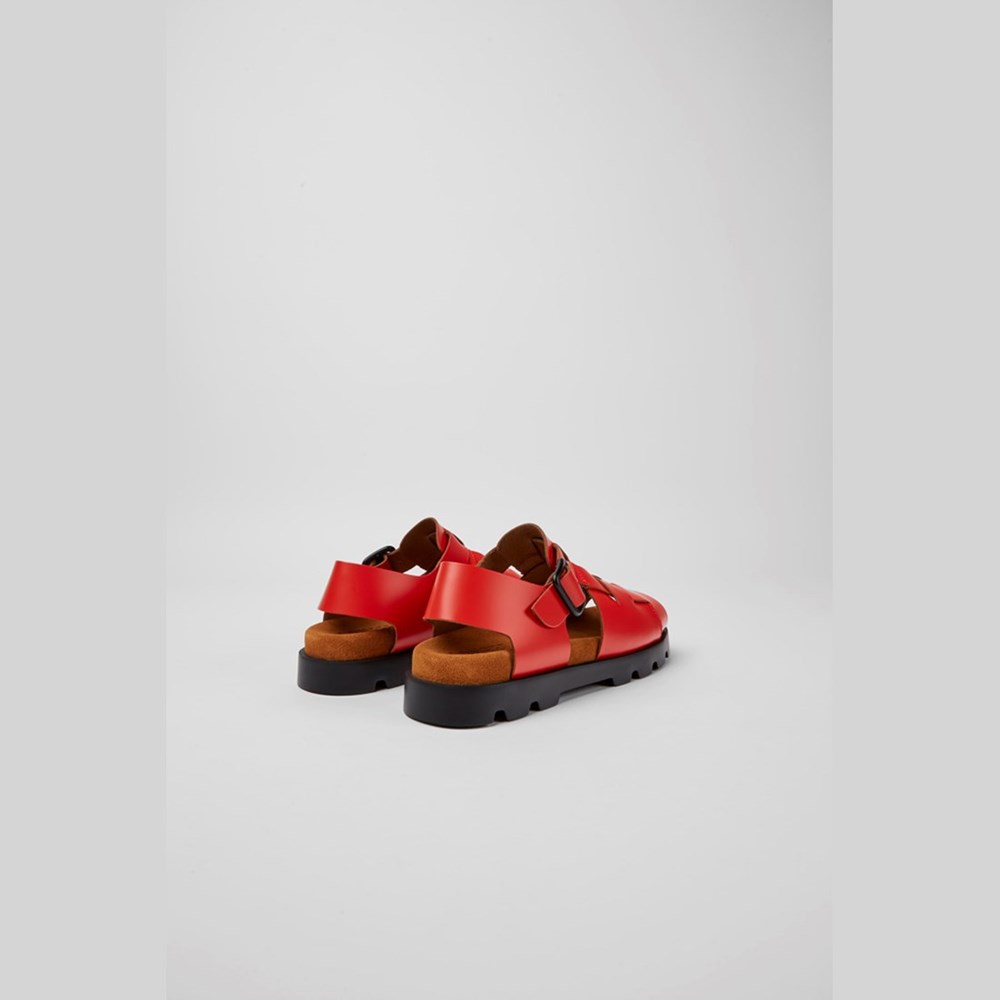 Camper Brutus Flate Sandaler Dame Rød | DJKTF-4682