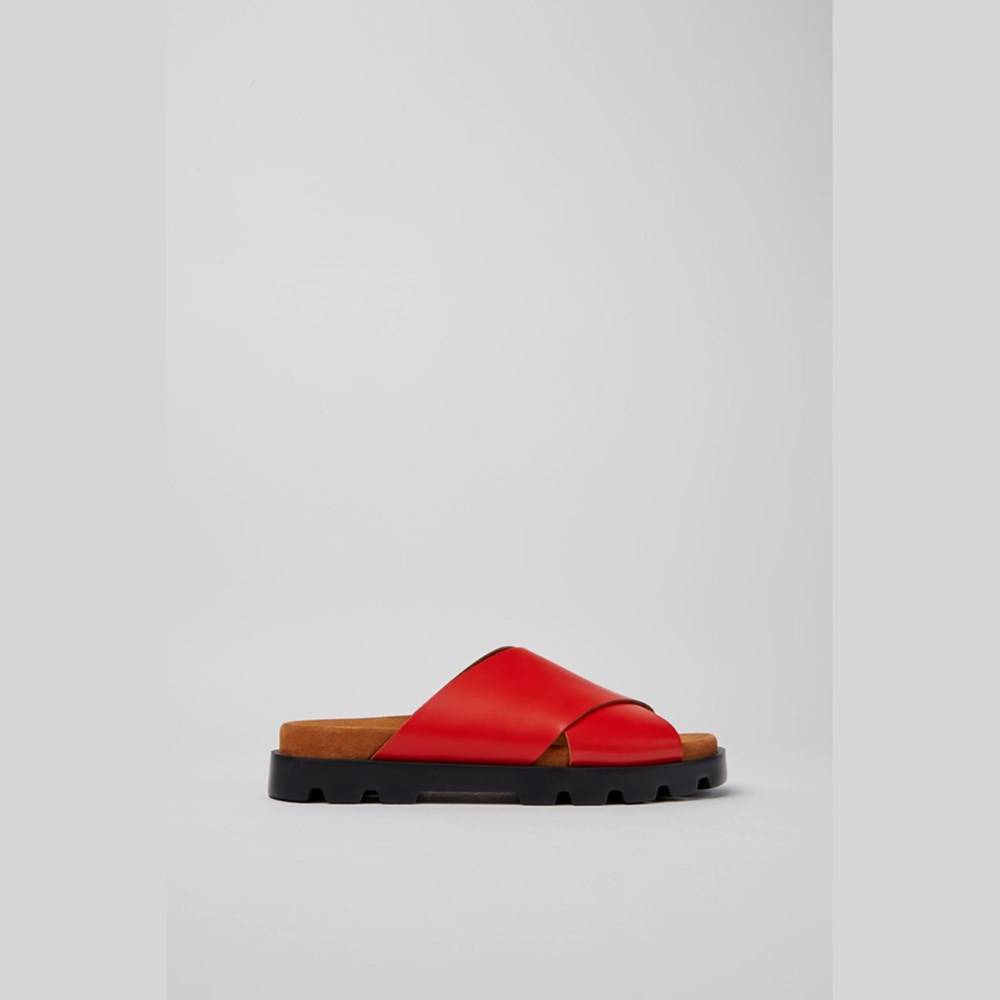 Camper Brutus Flate Sandaler Dame Rød | GJBZI-8309