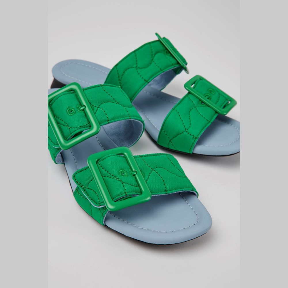 Camper Casi Myra Flate Sandaler Dame Grønn | ODPTC-5142