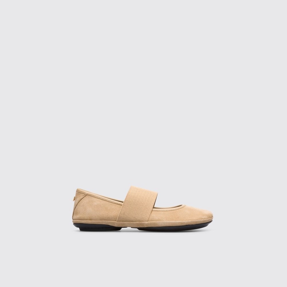 Camper Right Ballerinasko Dame Beige | LHCZD-7316